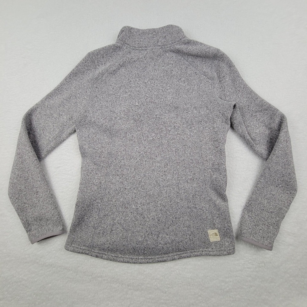 The North Face 1/4 Toggle Pullover Sweater Womens Size Small Gray READ - Picture 8 of 9